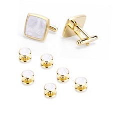 Cufflinks And Studs Set Square Shirt Tuxedo Buttons Packed In Box For Men