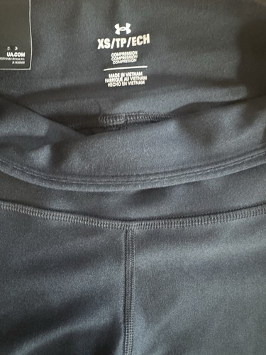 Under Armour schwarze hoch geschnittene volle Länge Markenlegging 1376327 X-Small $ 55 neu mit Etikett - Bild 5 von 5