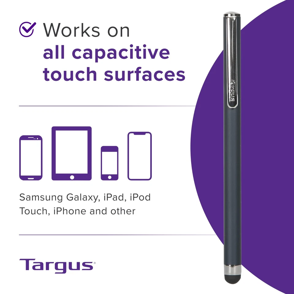 Targus Stylus Pen for Touchscreen Devices Note Taking Drawing iPad iPhone Black - Image 3 of 4