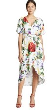 Alice + Olivia Clarine Wrap Dress in Wildflower Print Size 6