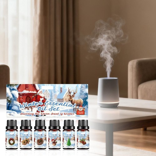 Essentials Winter Set Winter Essential Oil Set, Christmas Aromatherapy Essential Oil Set L0M6 ...