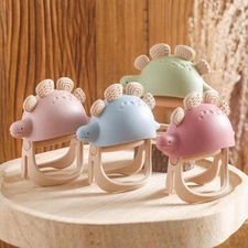 Baby Silicon Teether Toys Dinosaur Bracelet Bpa Free Cute Cartoon Animal Silicon