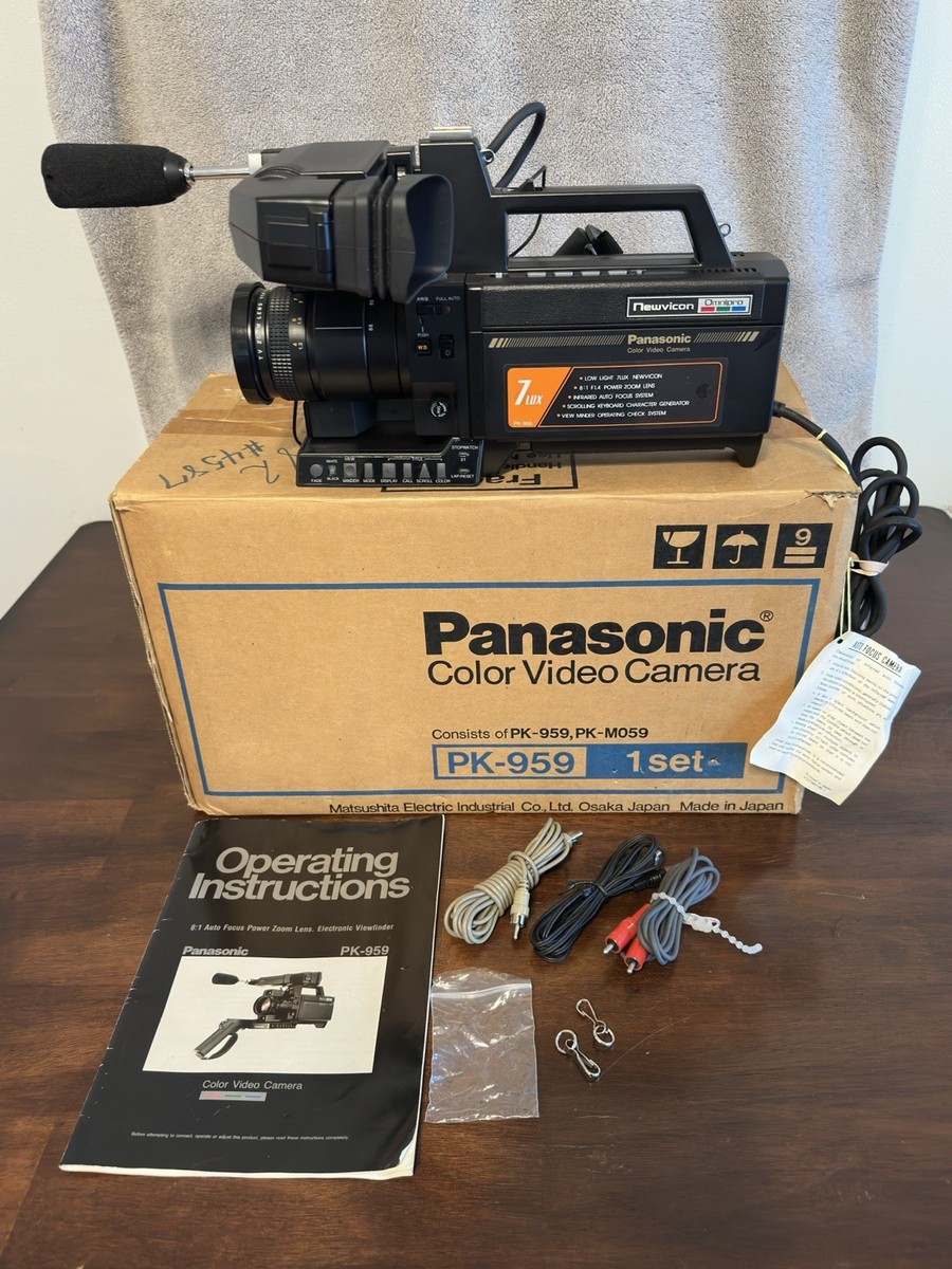 1980's Vintage Panasonic Color Video Camera Model IN