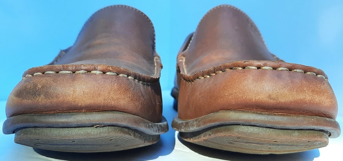ECCO Vegetable Tanned Brown Leather Slip-On Loafers Shoes  display picture 1