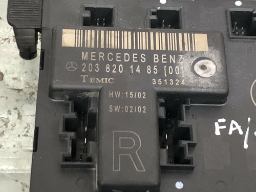 (AS) MERCEDES BENZ W203 C CLASS FRONT DOOR CONTROL MODULE ECU RIGHT A2038201485  - Picture 2 of 3