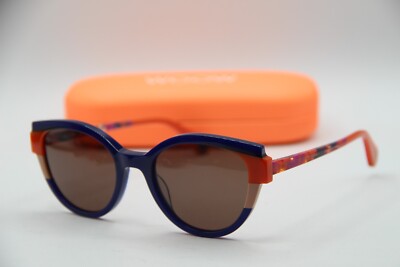 NEW WOOW SUPER WINGS 2 COL 0297 HP BLUE MULT AUTHENTIC SUNGLASSES W/CASE 52-20