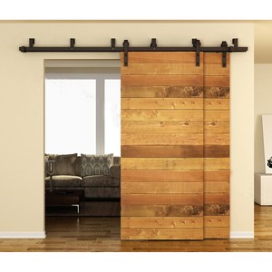 Details About Bypass 2 Door Sliding Door Wood Sliding Doors Fittings Retro Rustic Interior Door Show Original Title