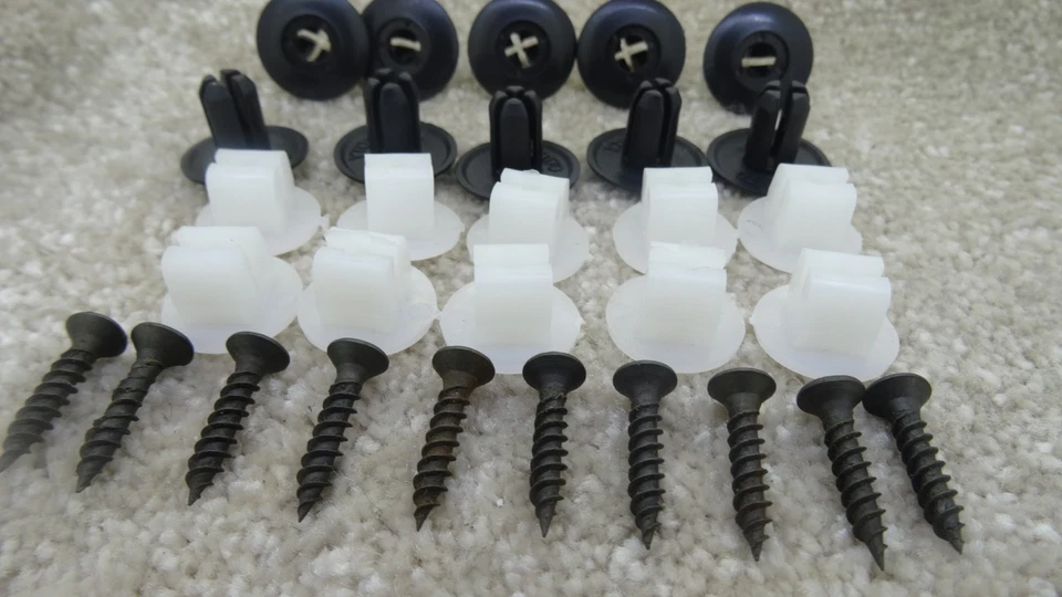 FORD TRIM PANEL FIXING PUSH CLIPS SCREW FASTENER CARPET, PLY LINING 10Pcs - Image 2 of 4