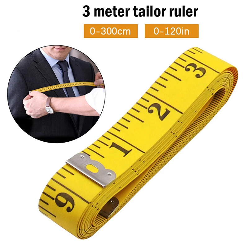 Durable Soft PVC 3 Meter 300 CM Sewing Tailor Tape Body Measuring Measure  Ru W~F