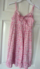 Chaps Girls Size 8 Summer Floral Cotton Sun Dress