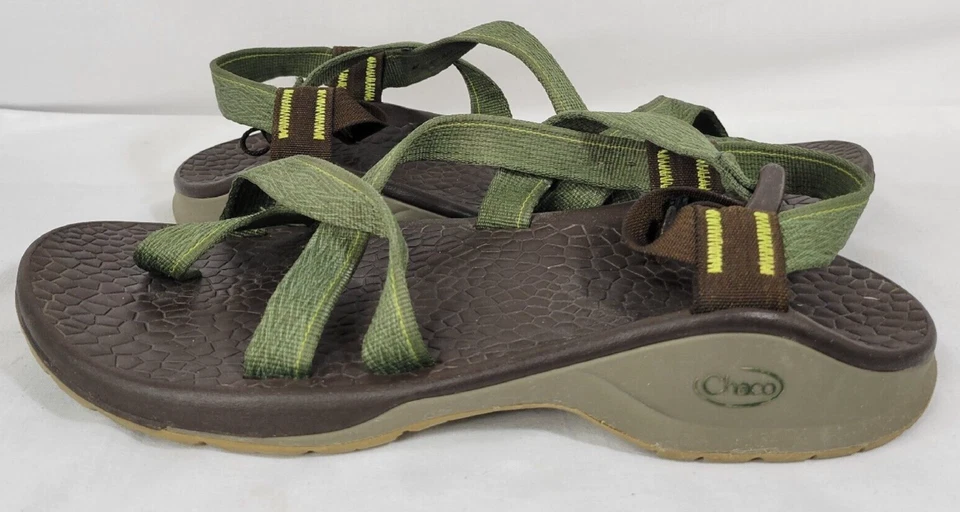 Sandalias Chaco Para Hombre Talla 12 Tela Goma Antideslizantes Verde Tirantes Exterior Z2 Foto 3 de 4