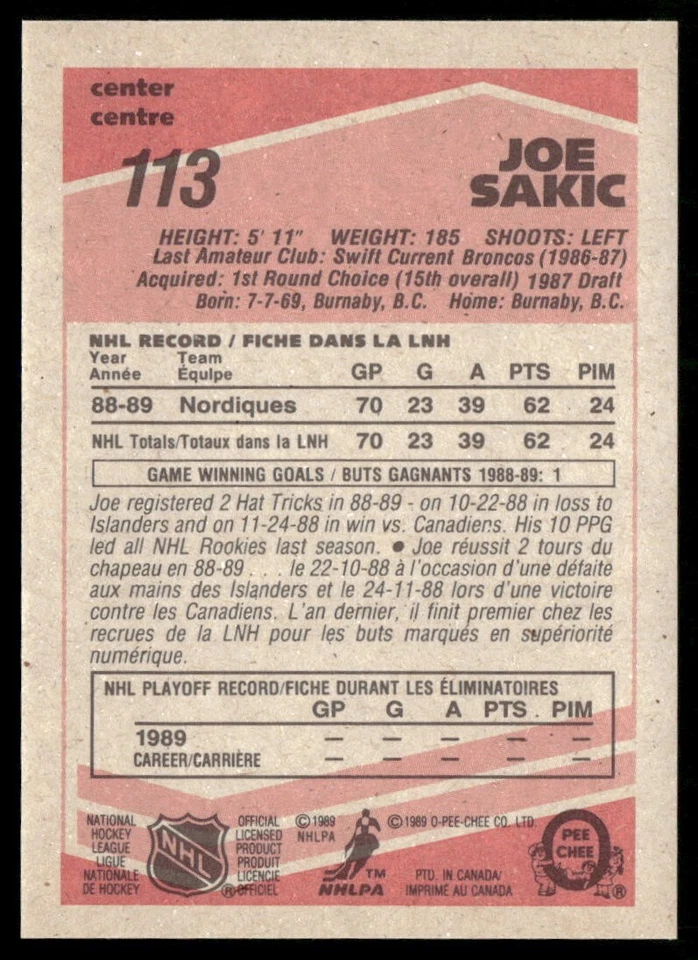 1989-90 O-Pee-Chee OPC Hockey Complete Set (1-330) Sakic/Leetch/Linden RC's - Image 4 of 4