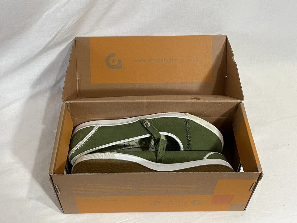 Zapatos Gravis para mujer talla 8 verde gamuza planos zapatillas sin cordones Catalina Mary Jane Foto 2 de 4