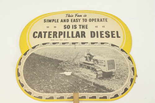 Caterpillar Diesel Tractor Peoria, Illinois IL Farm Demonstration Adv. Fan 1936 - Picture 4 of 5