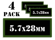 5.7x28mm Ammo Can Label Stickers Decal Ammunition (4 pack)