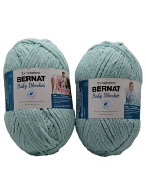 Lot Of Bernat Baby Blanket Yarn Discontinued Color Seafoam Yds 