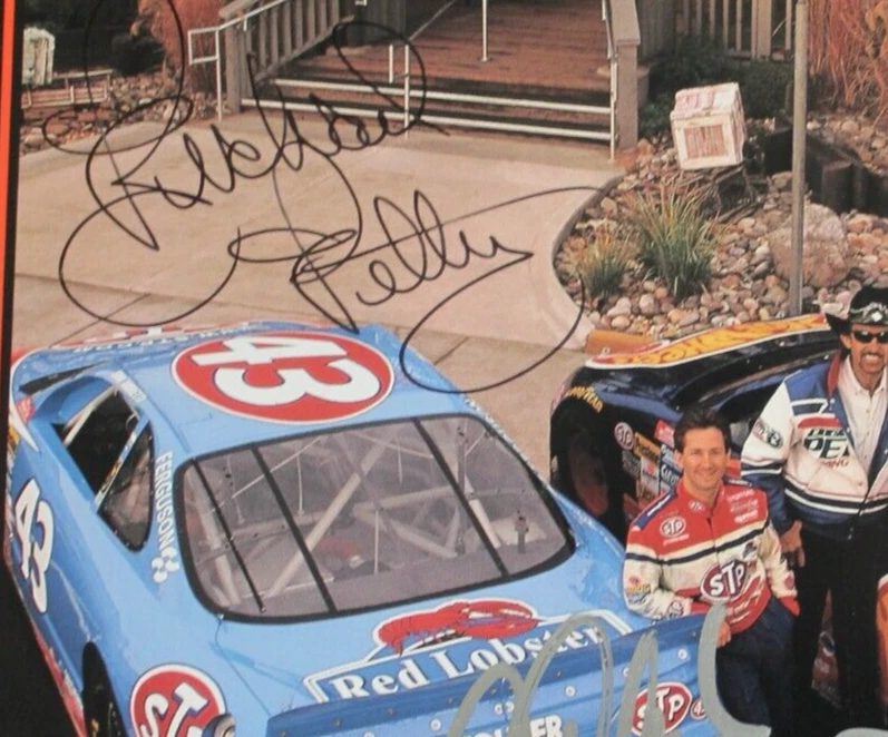 Foto autografiada 8x10 firmada por John Andretti Kyle Petty Richard Petty NASCAR JSA Foto 3 de 4