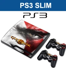 PS3 SLIM EDITION Themed Decal Sticker Skin  Wrap Vinyl + Controller