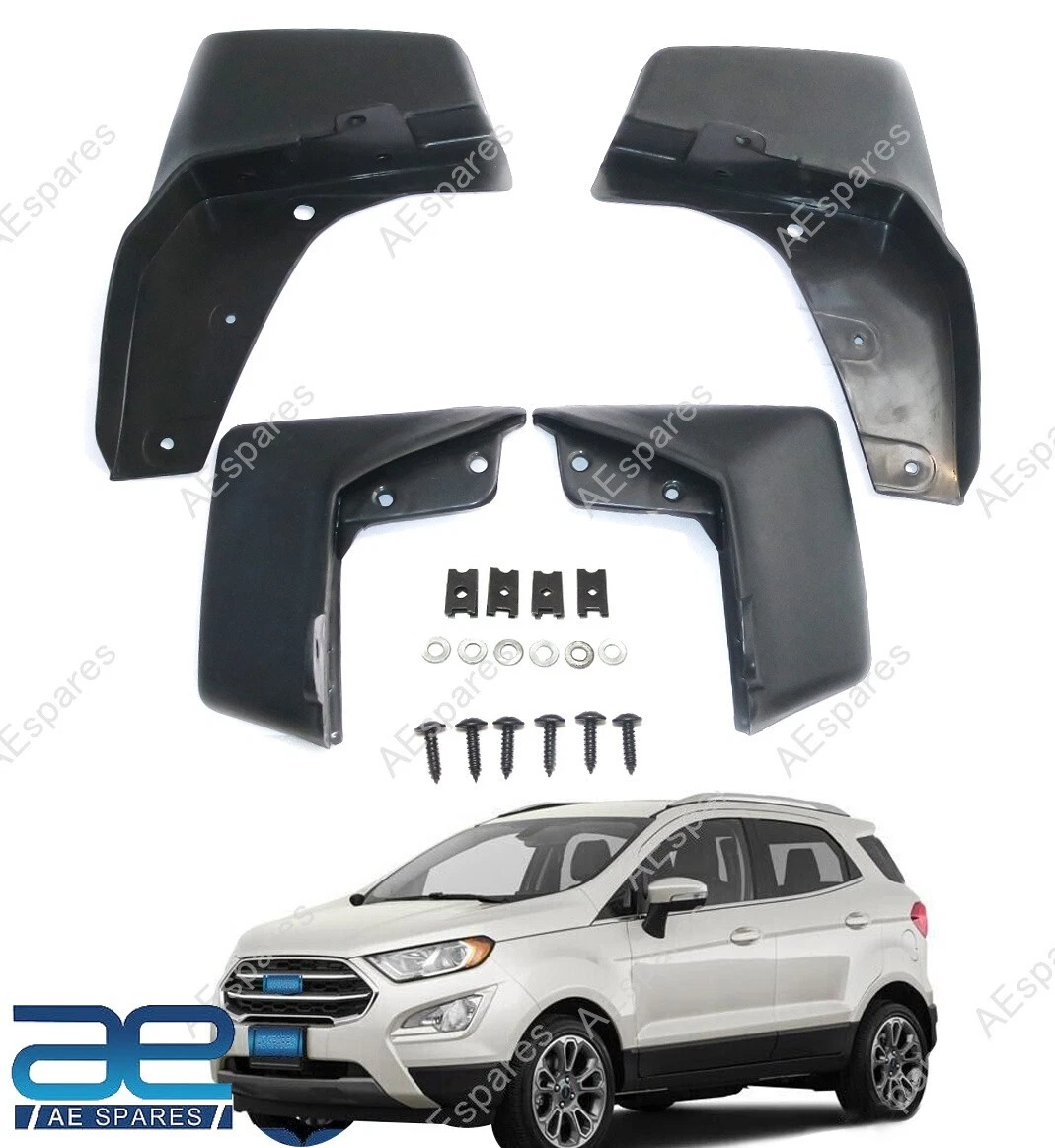 Mud Flap Set of 4 Black for Ford EcoSport Type 2 2018-2020