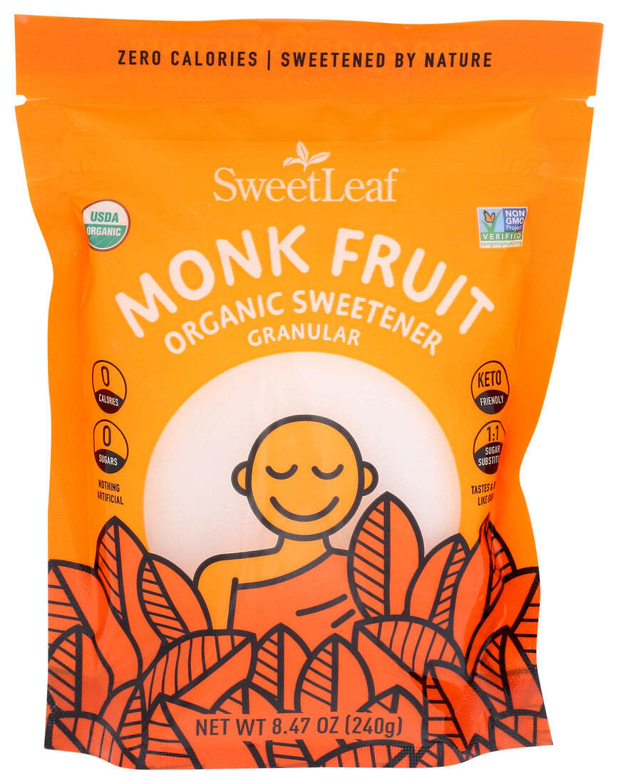 Гранулированный подсластитель Sweetleaf Organic Monk Fruit по 1 штуке весом 8,47 унции