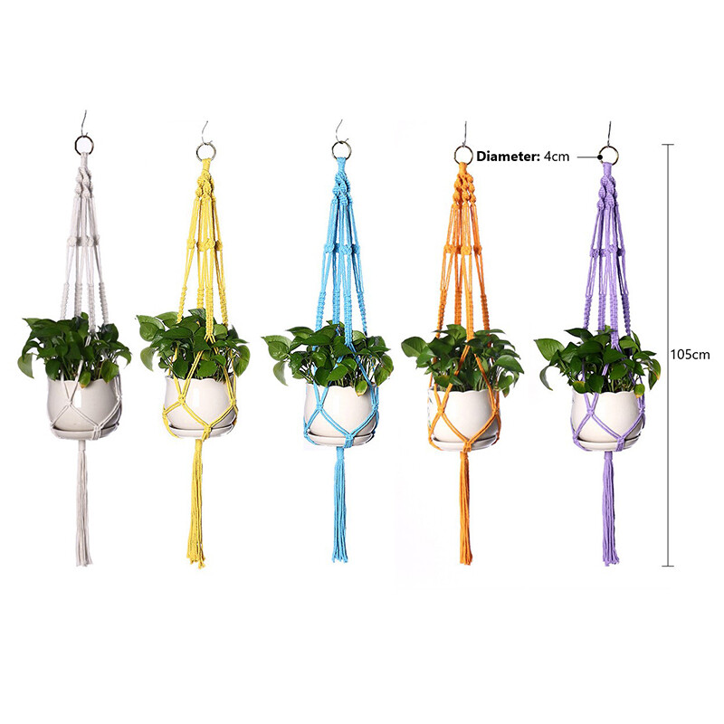 Feedee Macrame Plant Hangers Indoor Macrame Hanging Planter Indoor ...