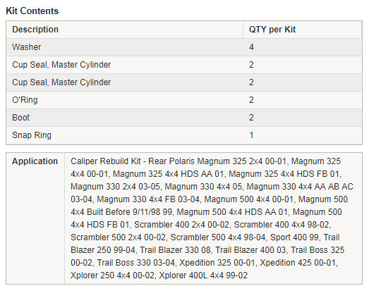 Front & Rear Brake Calipers For Polaris Magnum 325 2x4 4x4 2000 2001 With Pads E - Foto 2