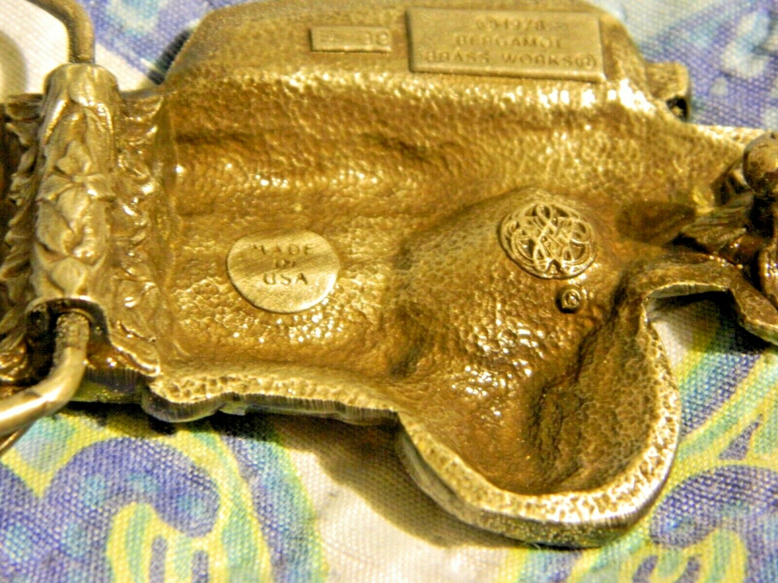 1978 Bergamot Brass Works E38 Belt Buckle Gem
