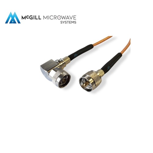 N Male Right angle to UHF Male PL259 Cable Low Loss Coax RG142 Low Loss Military - Picture 1 of 4