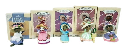 Hallmark 1993-97 Springtime Bonnets Collector Series Complete Set Keepsakes NIB