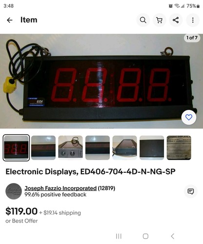 ELECTRONIC DISPLAY LED LXY03164 4 Digits. HARDWIRE - Picture 2 of 6