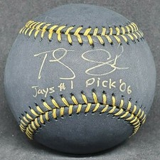 Travis Snider Autographed Signed Black Baseball Jays #1 Pick '06 CFS 1/6 