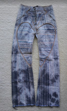Jeans Roberto Cavalli Just Cavalli pants 40 sculptural denim tie dye Y2K vintage