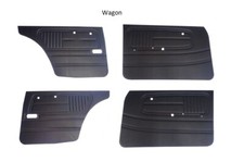 Datsun 510 68-73 Door Panel Card Set Wagon And 4 Door Black New 1466