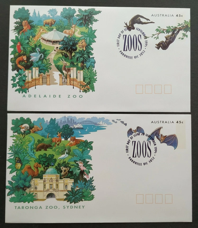 1994 Australia Zoos Endangered Species FDC 4 covers (Pre Stamped Envelope) Lot-A - Image 2 of 4