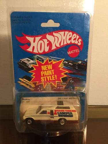 Vintage 1981 HOT WHEELS #1697 Minitrek Camper - Rare Brown Base NOS Sealed Card