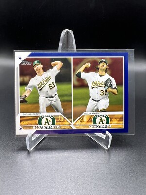 2023 Topps Update #US49  Hogan Harris & Chad Smith  Royal Blue Oakland Athletics
