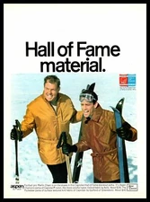 1967 Aspen Ski Wear Ram Merlin Olsen NFL Hall Of Fame Material Caprolan Print Ad