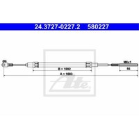 ATE Handbremsseil Bremsseil Hinten FüR BMW 3Er Compact E36 24.3727-0227.2