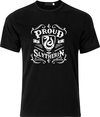 T-Shirt Proud to be a SLYTHERIN Weihnachtsgeschenk lustig Humor Baumwolle