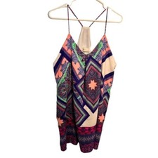 The Impeccable Pig Women’s Size Large Mini Swing Dress Sleeveless V-Neck