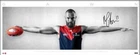 AFL MAX GAWN HAND SIGNED WINGS MELBOURNE DEMONS OFFICIAL AFL PRINT PREMIERS