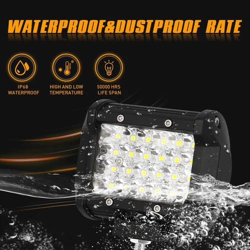 52inch LED Light Bar Flood Spot Combo Roof Driving Truck SUV+2x 4" Pods + Wiring - Bild 20 von 24