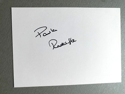 PAULA RADCLIFFE Weltmeisterin 2005 signed In-person Briefkarte 10x15 Autogramm