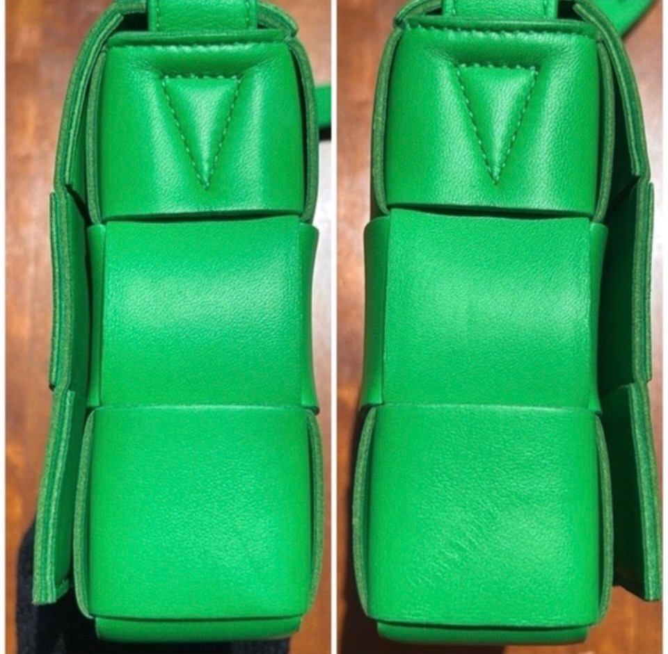 Pre-authenticated new Bottega Veneta cassette bag with dust bag Green Crossbody thumbnail 10