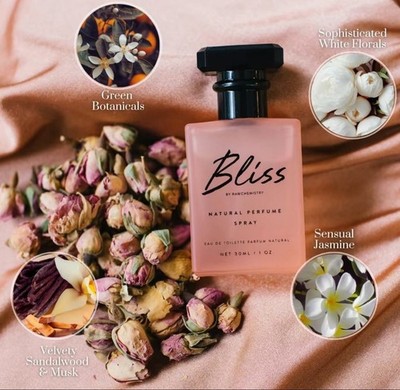 Bliss Natural Perfume Spray 30ml / 1oz Floral Jasmine Sandalwood Musk Women Frag