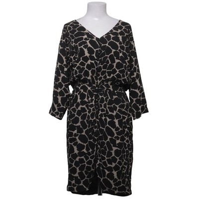 Selected Femme, Kleid, Größe: 40, LEA 3/4 DRESS EXS, Schwarz/Beige #ARZ