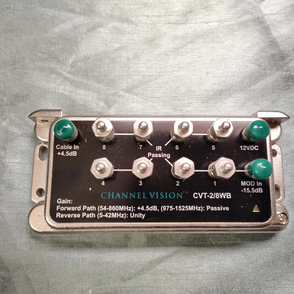 NEW Channel Vision CVT-2/8WB 2x8 Amplified Splitter CATV Cable TV w/ PS - Image 4 of 4