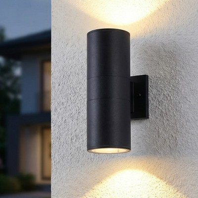 12'' 2 Pack Outdoor Wall Light Black Exterior Sconce Waterproof Modern Fixture UL