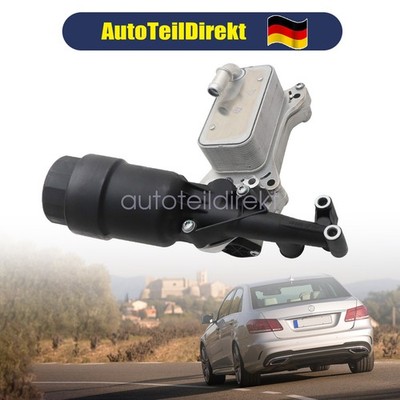 Für Mercedes-Benz W204 W205 W212 B906 W447 Ölfiltergehäuse Ölkühler + Ölfilter