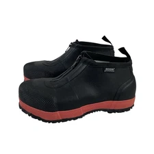 Bogs Overshoe Unisex Size 5 Black Pink Zip Composite Toe Waterproof Ankle Boot 